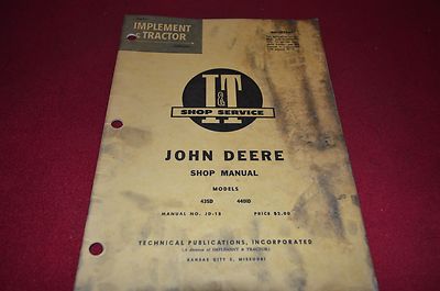 John Deere 435D 440ID Tractor I&T Shop Manual BVPA