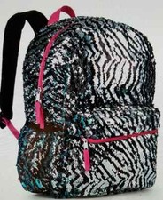 16" Sequins Backpack Black