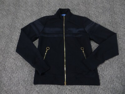 Esacada Sport Jacket Full Zip Gold Womens Small On leeve Blue