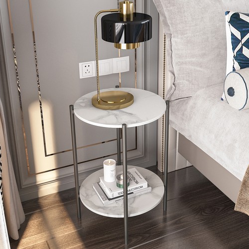 2 Tier 4-Leg Marble End Side Table Coffee Table 40cm for Artworks Bonsai Display - Picture 15 of 26