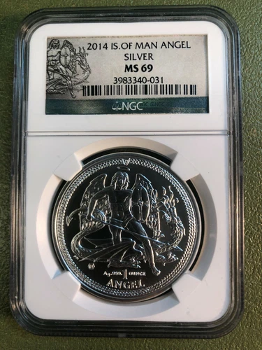 2014 Isle of Man Silver Angel NGC MS69