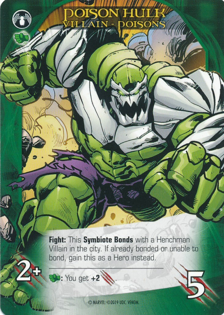POISON HULK Upper Deck Marvel Legendary VENOM VILLAIN POISONS | eBay
