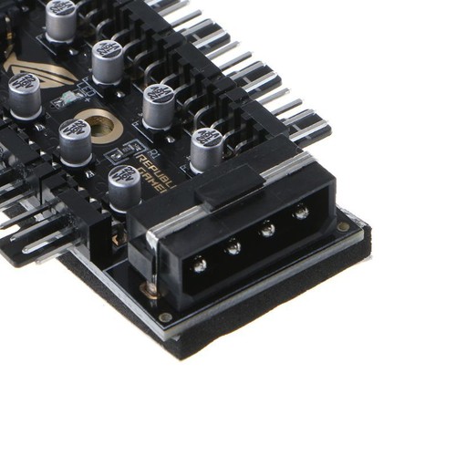10 Port PC Chassis Fan Hub CPU Cooling 12V 4 Pin PWM Hubs Molex Controller - Photo 4/9