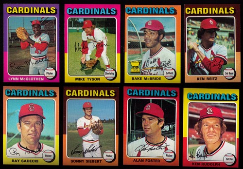 1975 Topps St. Louis Cardinals COMPLETE Team Set (25ct) w/3 SIGNED EXMT/ NR MINT - Picture 3 of 8