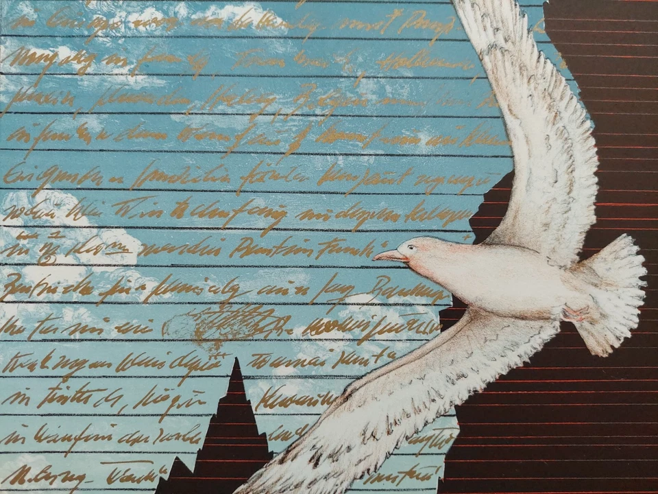 K. H. Denning Grafik Farblithographie Donnerstag nummeriert signiert 1978  - Bild 4 von 4