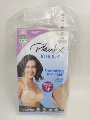 Playtex Women's 18 Hour Smoothing Minimizer Wirefree Bra NUDE 38D