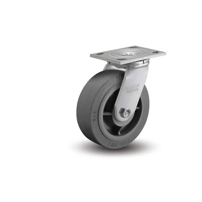 ALBION 16XS04201S Plate Caster,Swivel,Rubber,5 5/8''H 60RP32