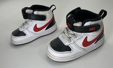 Nike 6C Toddler Court Borough Mid 2 Leather Shoe White University Red CD7784-110