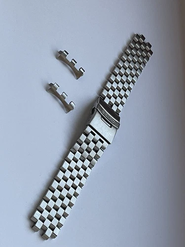 SEIKO Heavy Duty Armband / Bracelet 22mm Edelstahl mit gebogenen Bandanstößen SCHNÄPPCHEN! - Bild 5 von 7