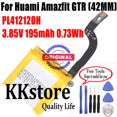 Original 190mAh/195mAh PL412120H Battery For Amazfit GTR 42MM