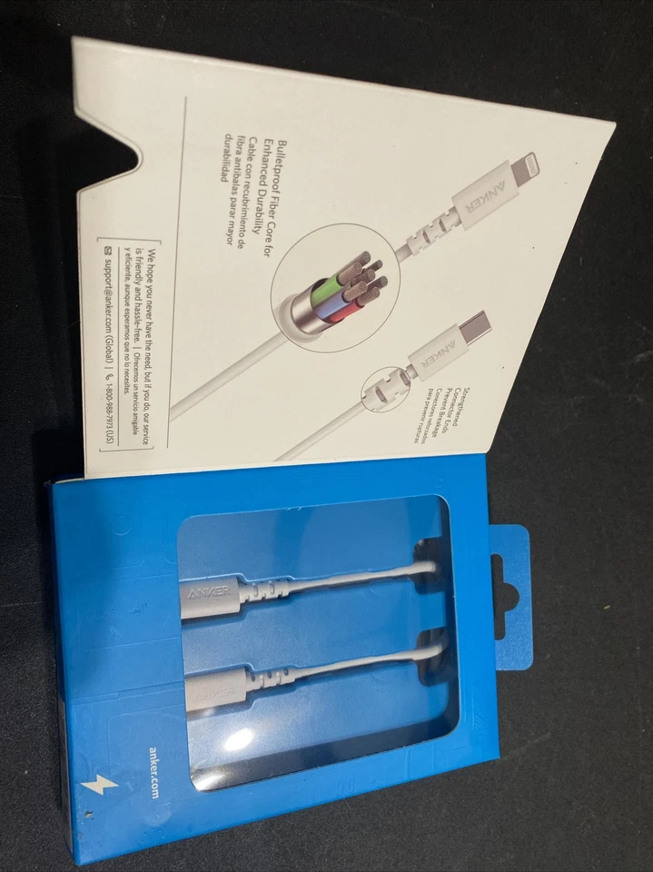 Anker 3’ Powerline Select USB-C to Lightning Connector - White Durable - Image 2 of 3