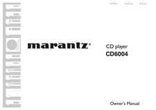 Manuel D'Utilisation Pour Marantz CD 6004