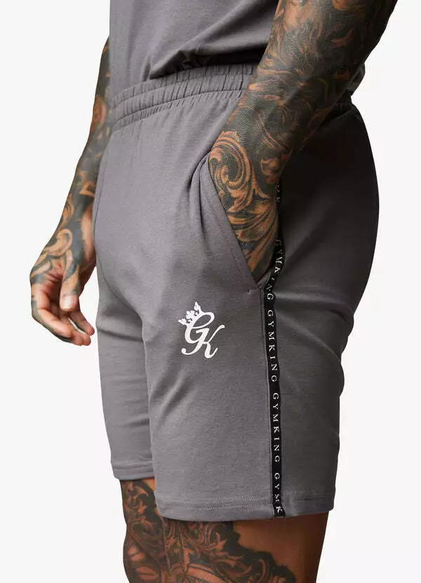Gym King Shorts Lightweight Drawstring Taped Jersey Short Fossil