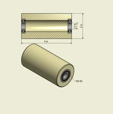 2 Inch Nylon Pulley Roller Wheel Bearing Guiding Wheel Flat Belt Idler