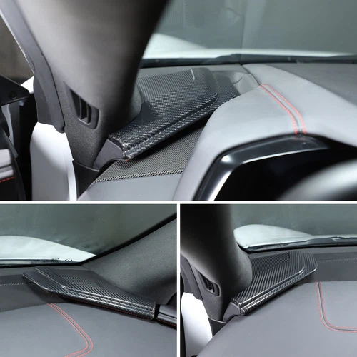 Real Dry Carbon Fiber Full Interior Dash Trim Cover Set Fits Corvette C8 2020-25 - Picture 105 of 113