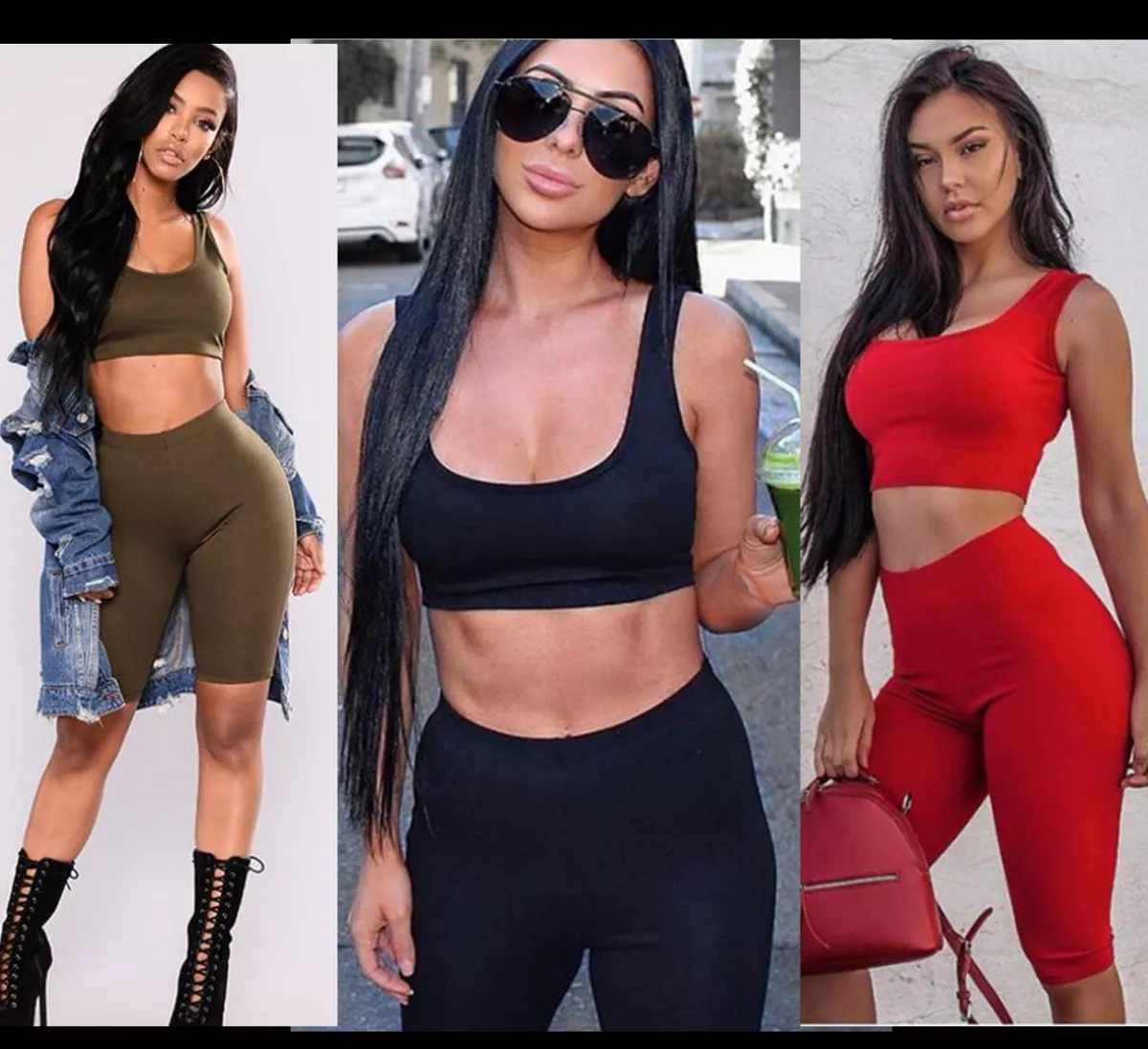Femme Moulant Chaud Pantalon Short F te Salon Ensemble 2pcs Gym