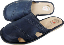 Slippers slippers comfortable size 43-genuine leather blue 20-11-3-13