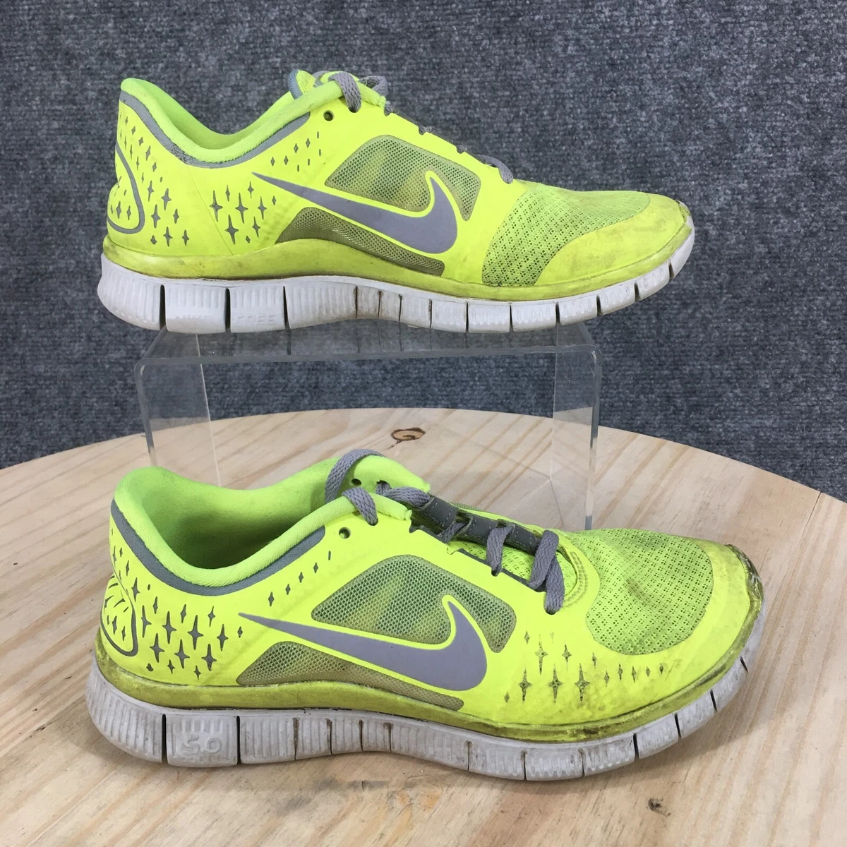 Baskets de course Nike pour femme 6 5 Free Run 3 lacets 510643 702 jaune