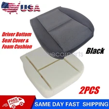 Fits 07-13 Chevy Silverado Tahoe Driver Bottom Cloth Seat Cover & Foam Cushion