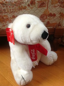 coca cola plush polar bear 1993