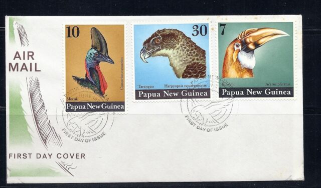 Papua New Guinea 1974 Birds Of Prey Sur Premier Jour