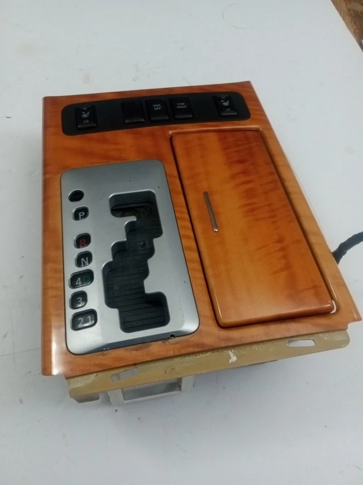 2008-2010 Nissan Armada Titan QX56 Gear Shifter Bezel Trim Cup Holder Wood Grain Foto 2 de 4