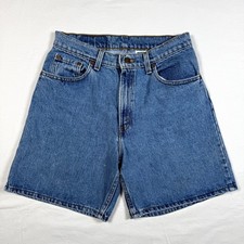 Levi's Shorts Womens 9 Blue Denim 100 Cotton High-Waisted Zip Fly Vintage 90s