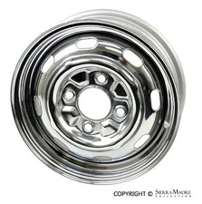 Porsche Steel Wheel - Chrome - 4 Lug 15'' x 5 1/2''  914-361-012-02 9143610120