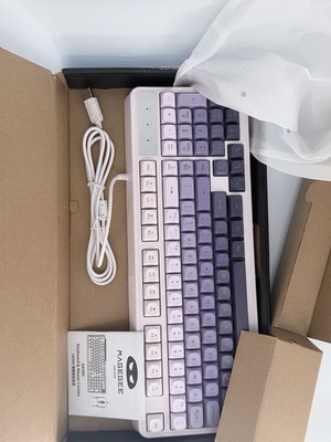 MageGee GK980 Wired Gaming Keyboard LED Backlit USB Keyboard Pink