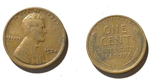 1924  P  Lincoln Wheat Cent, Good Details