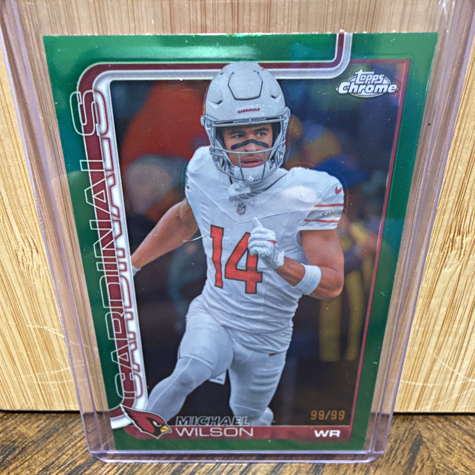 Topps 2025 Topps Chrome Michael Wilson #2 Green Parallel 99/99 Cardinals
