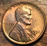 1951-D Lincoln Wheat Cent BU w/ Natural Toning Starting Actual Penny Pictured