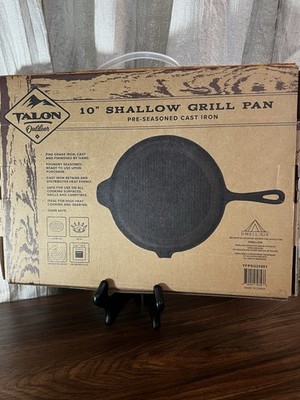 Cast Iron Cookware 10'' Skillet Fry Pan Pre Seasoned Ready To Use NIB  Talon