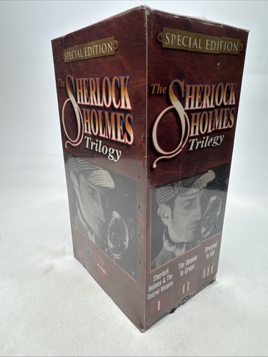 The Sherlock Holmes Trilogy VHS 1998 3 Pack 1942 Secret 1945 Women 1946 Dressed - Picture 14 of 24