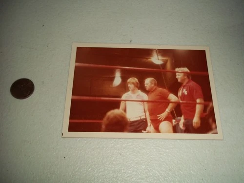 1977 FRITZ VON ERICH DAVID VON ERICH IN RING PHOTO WWF NWA AWA WWE