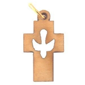 Holy Spirit Olive wood Dove Cross Laser(8cm or 3.15'' long )