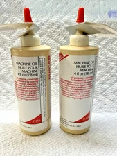 Lot Of 2 SINGER Sewing Machine Oil Bottles 4 fl. oz. Vintage Oilers, New Unopen