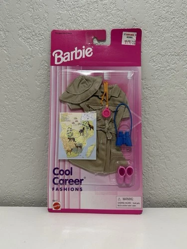 Vintage Mattel Barbie Cool Career Fashions Safari Outfit Dress Hat Shoes 1997