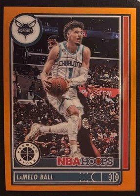 2022 Panini Chronicles LaMelo Ball #582 Hoops Premium Stock Orange 4/75 Hornets