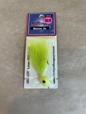 Challenger Bucktail Jig Hook 1/4 oz Chartreuse Glow 