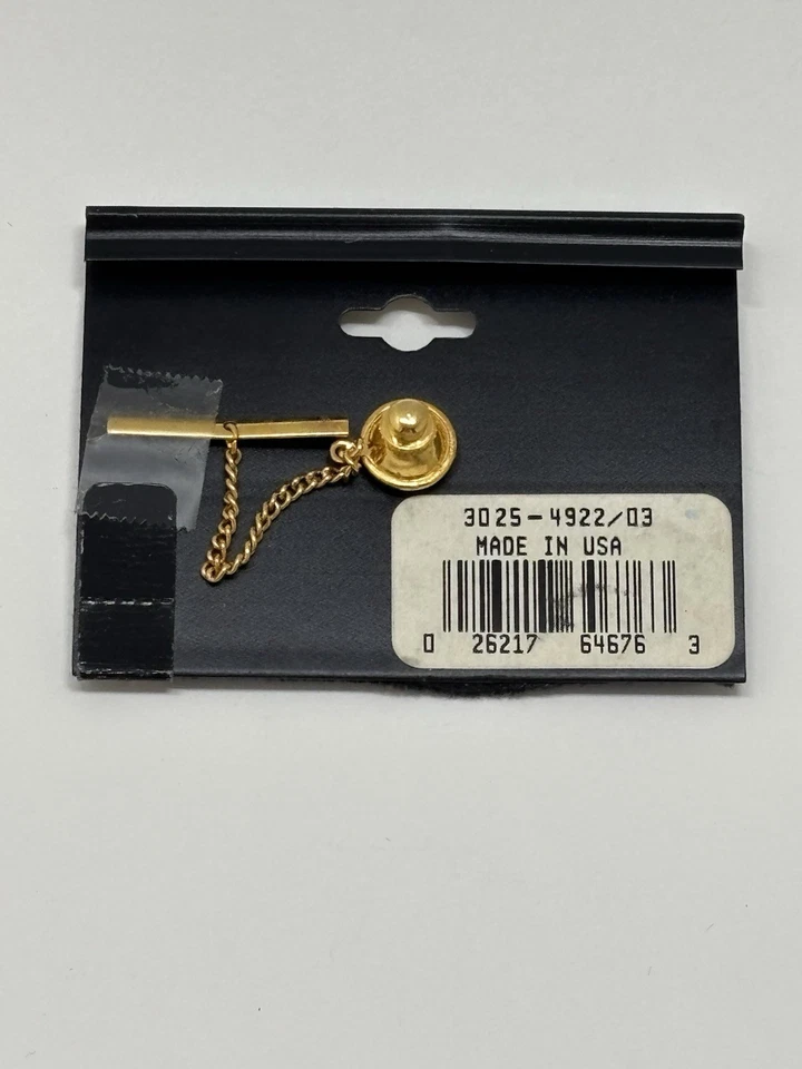 Vintage Swank Gold Tone Tie Pin Clip New in package - Image 3 of 4