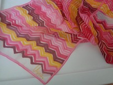 Vera Neumann Pink Zig Zag Stripes Striped Design Woman's Scarf