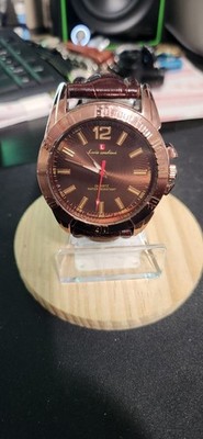 Men's Luis Cardini 46mm Watch with Leather Strap