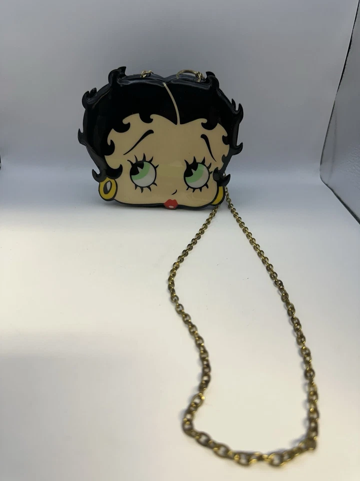 Betty Boop Face-Shaped Handbag Purse 2003 King Features Syndicate PVC / Nylon - Image 2 of 4