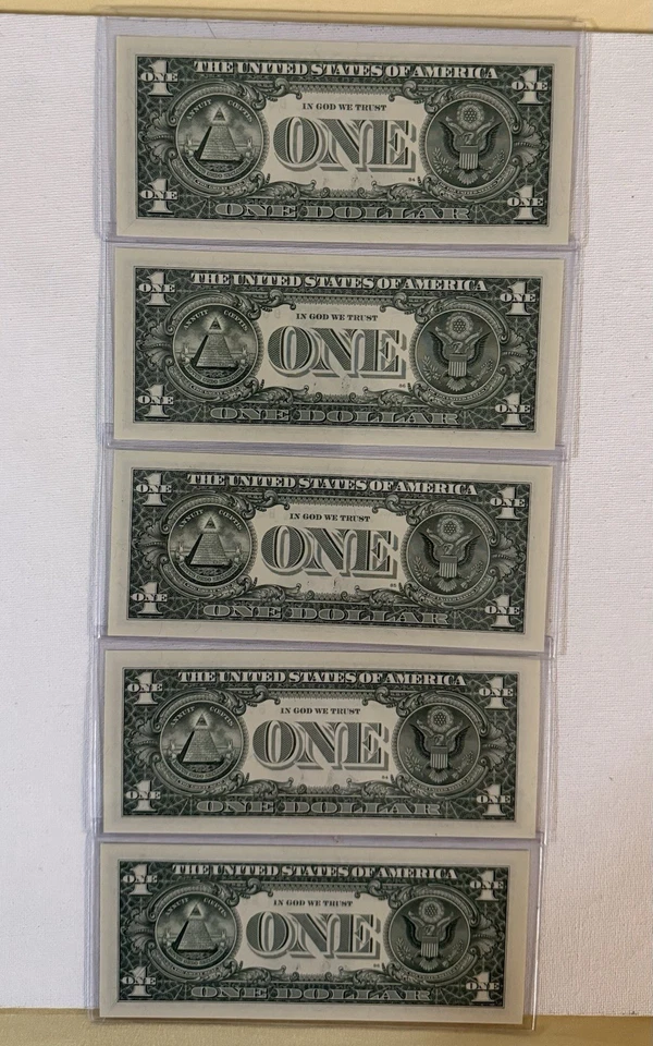 2013 SET OF 5 CONSECUTIVE $1 Dollar Bill STAR ⭐️ ⭐️ Note - Image 3 of 4