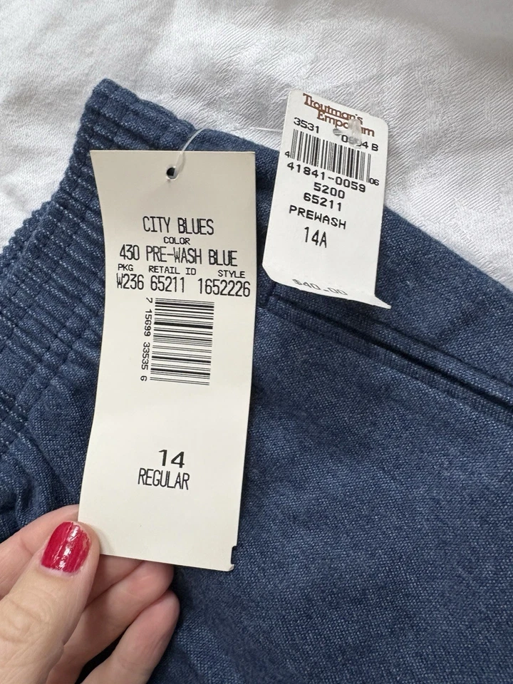 Винтажные женские джинсы Koret City Blues без застежек винтажные 14 джинсовая ткань хлопок стрейч размер 6 - Изображение 4 из 4