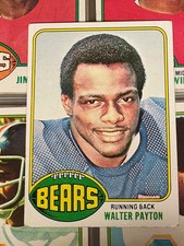 1976 TOPPS #148 WALTER PAYTON ROOKIE CARD RC NFL CHICAGO BEARS CREASED LOWER RT. rookie card picture
