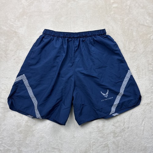 USAF Air Force IPTU Reflective PT Shorts Size Medium Blue Military Trunks