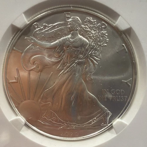 2020 AMERICAN SILVER EAGLE 1 OUNCE .999 FINE COIN NGC MS70 FDI  022233