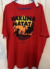 Disney The Lion King Hakuna Matata Size 3XL Unisex Men  s Women  s T-Shirt Red NEW